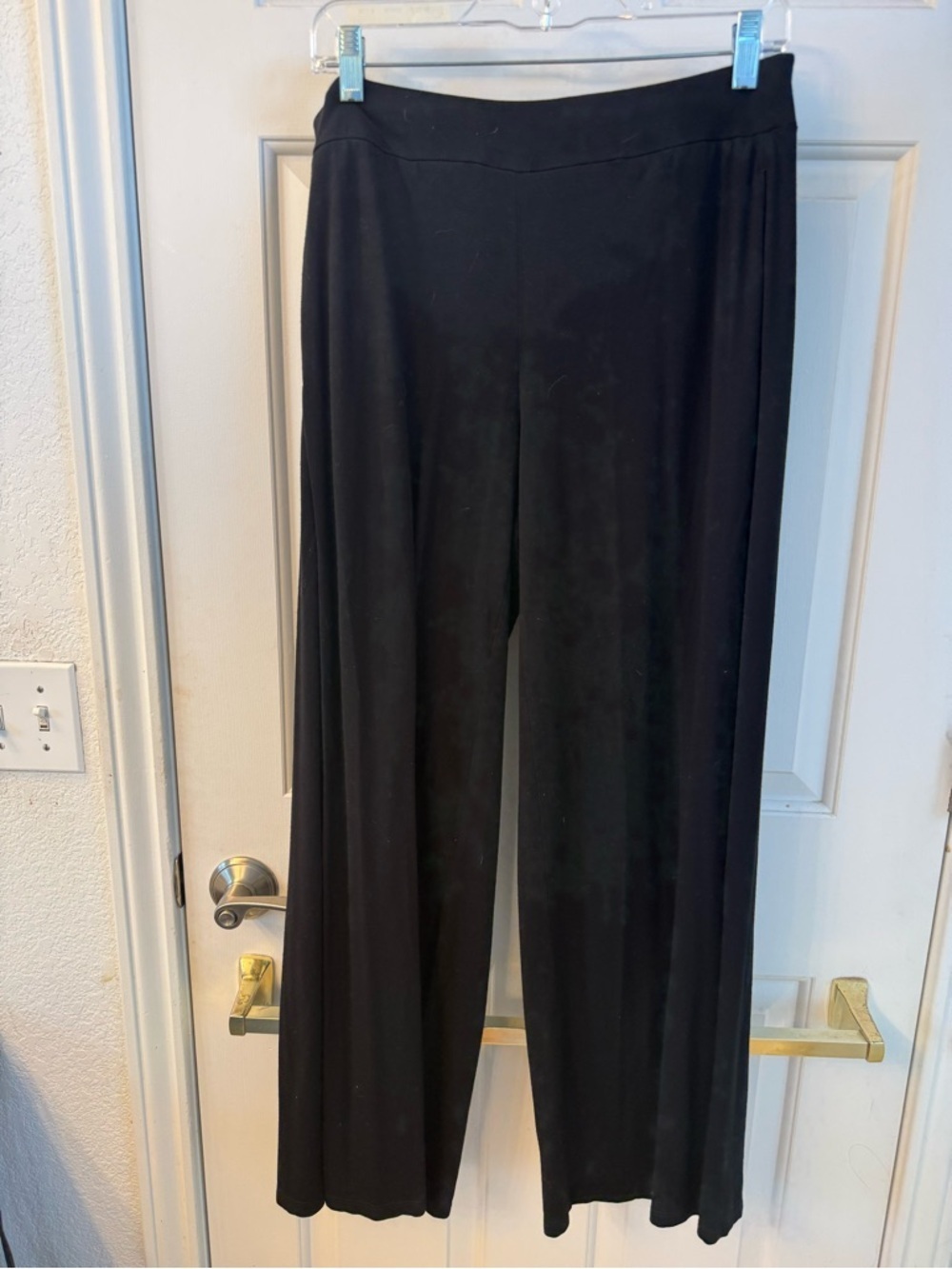 Eileen Fisher Black Wide-Leg Ponte Pants